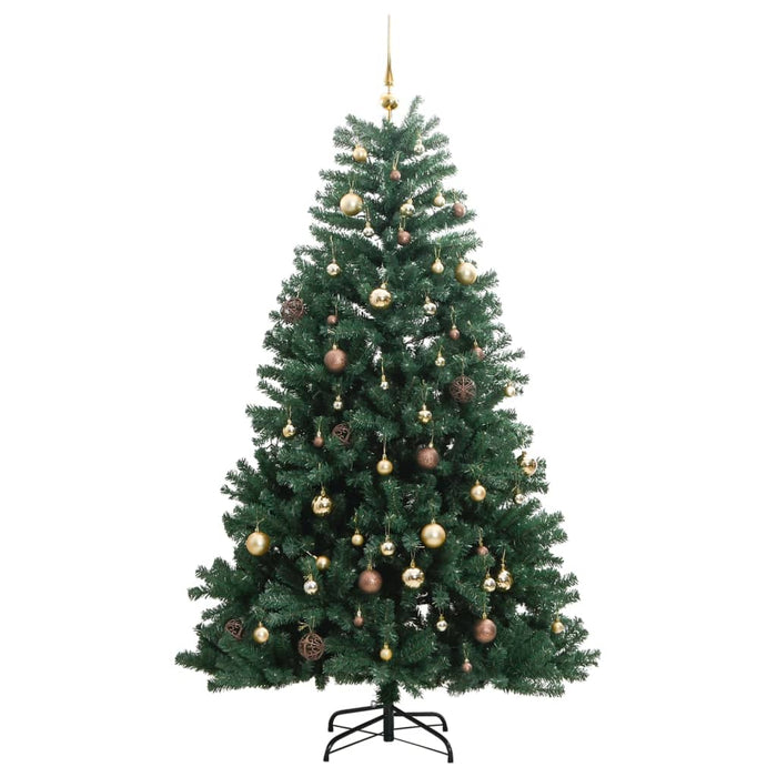 Albero Natale Incernierato con LED e Palline