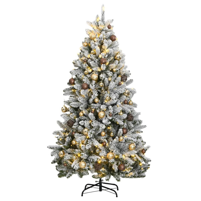 Albero Natale Incernierato con LED e Palline