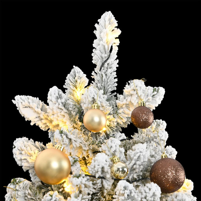 Albero Natale Incernierato con LED e Palline