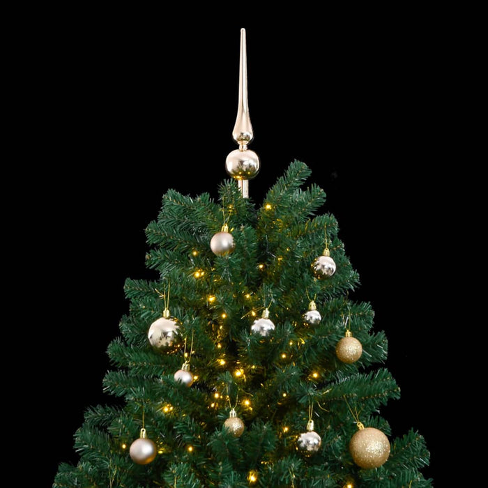 Albero Natale Incernierato con LED e Palline