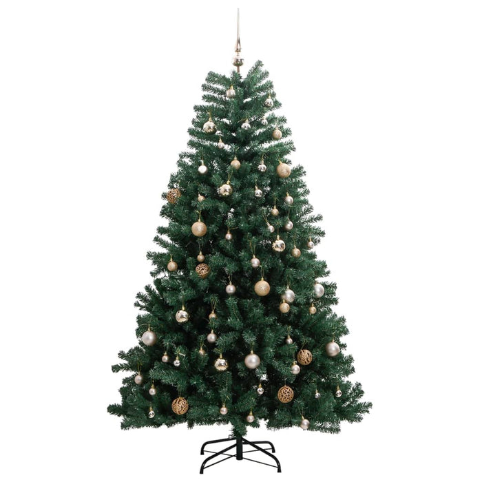 Albero Natale Incernierato con LED e Palline