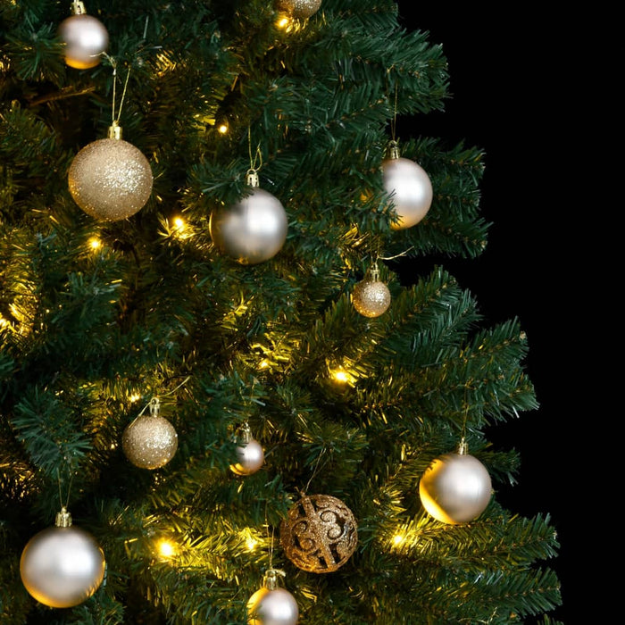 Albero Natale Incernierato con LED e Palline