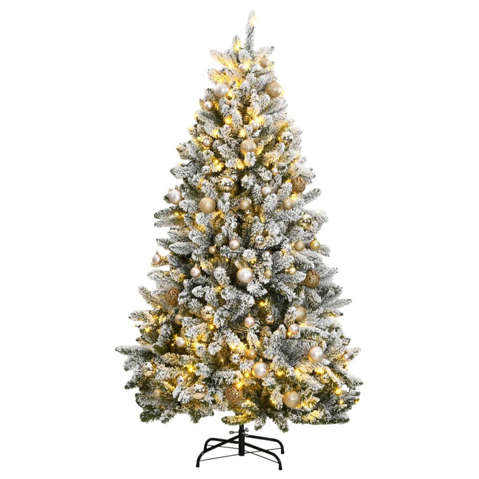 Albero Natale Incernierato con LED e Palline