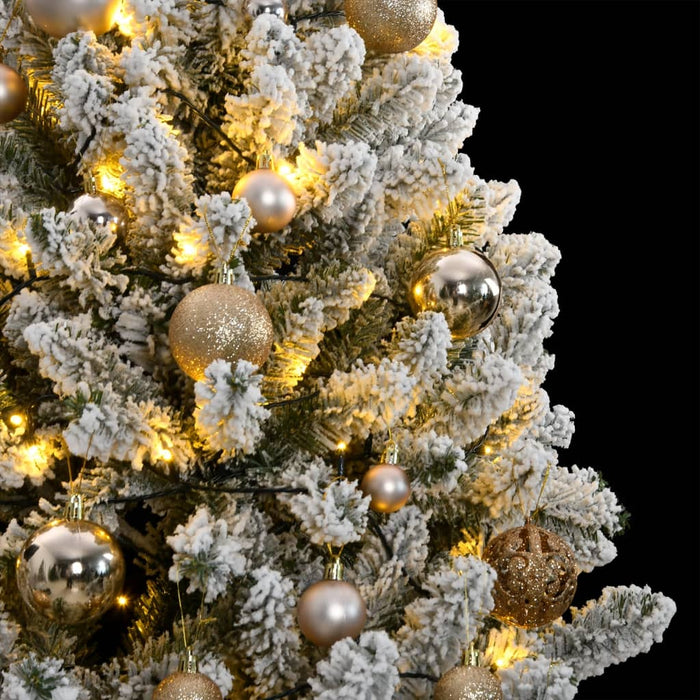 Albero Natale Incernierato con LED e Palline