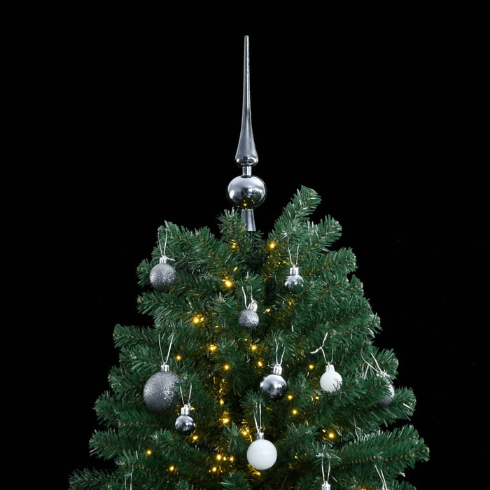 Albero Natale Incernierato con LED e Palline