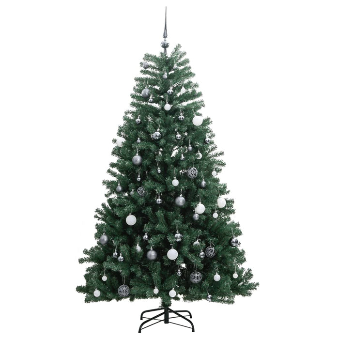 Albero Natale Incernierato con LED e Palline