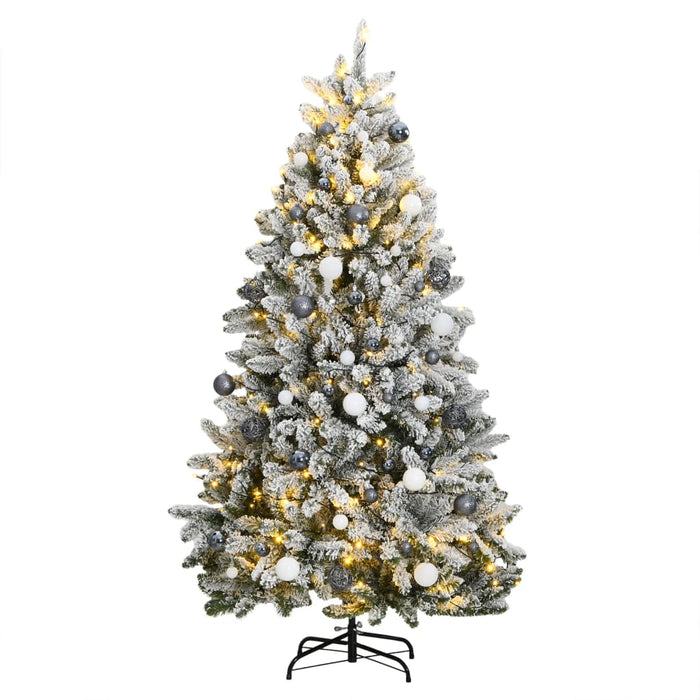 Albero Natale Incernierato con LED e Palline