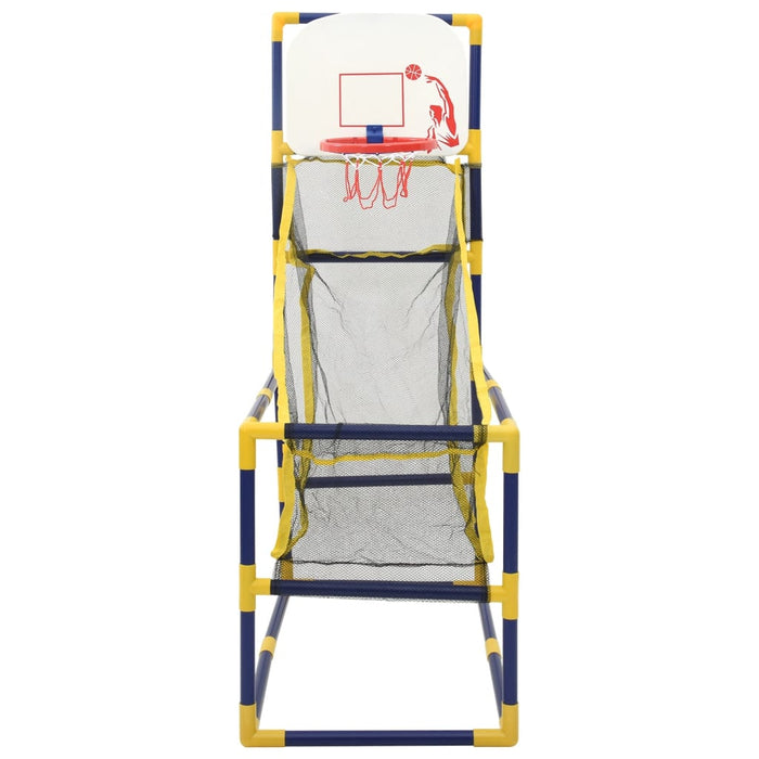 Set Gioco di Basket Arcade con Palla e Pompa 45x86x127 cm