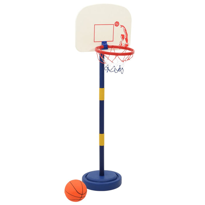 Stand da Basket con Palla e Pompa Regolabile Altezza 90/121 cm