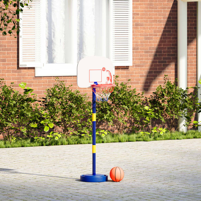 Stand da Basket con Palla e Pompa Regolabile Altezza 90/121 cm