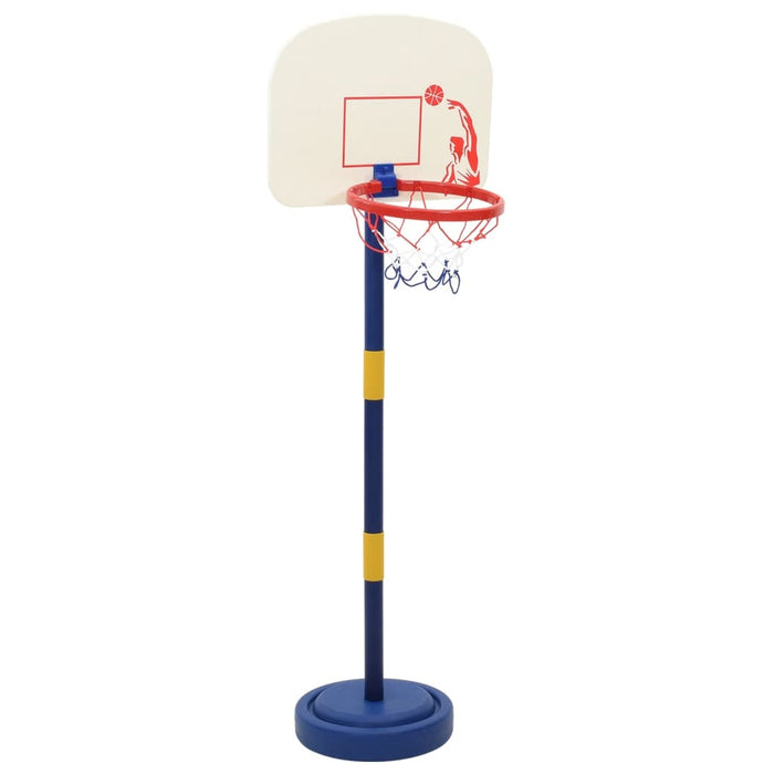 Stand da Basket con Palla e Pompa Regolabile Altezza 90/121 cm