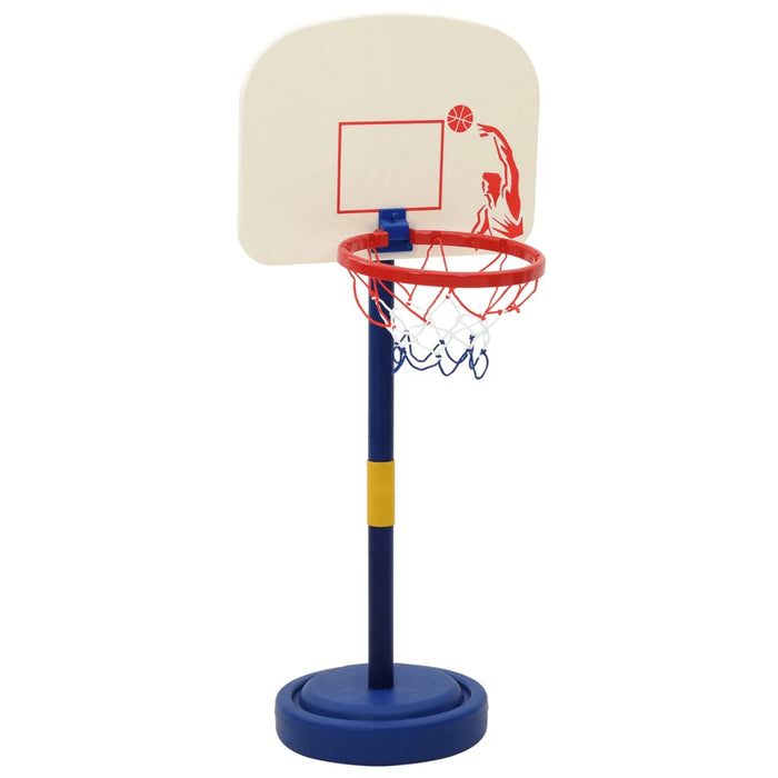 Stand da Basket con Palla e Pompa Regolabile Altezza 90/121 cm