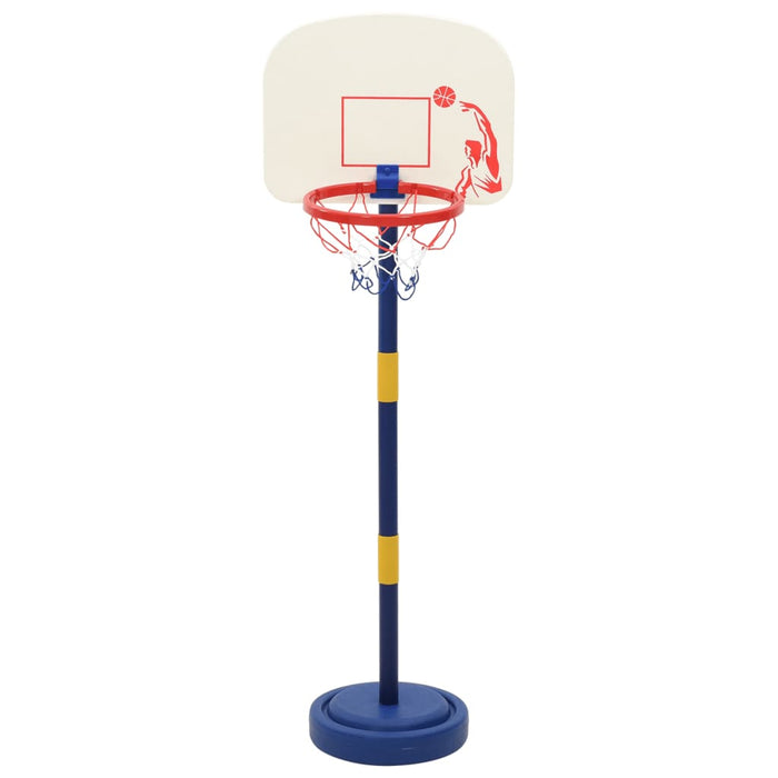 Stand da Basket con Palla e Pompa Regolabile Altezza 90/121 cm