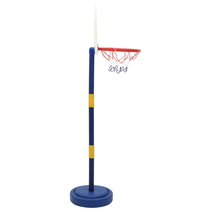 Stand da Basket con Palla e Pompa Regolabile Altezza 90/121 cm