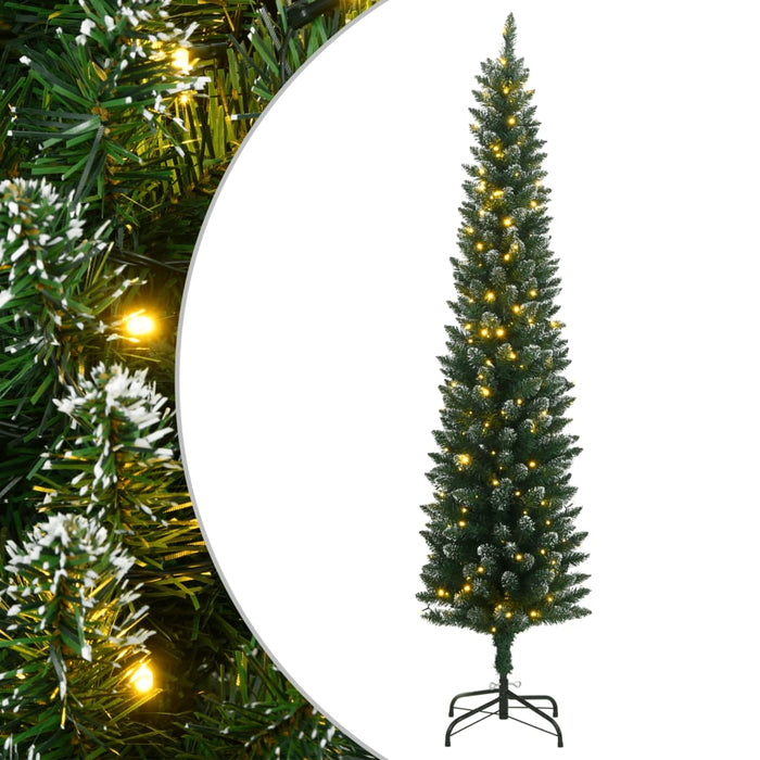 Albero di Natale Artificiale Sottile con LED