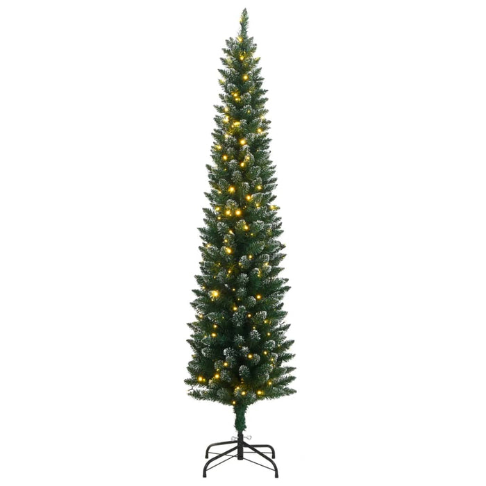 Albero di Natale Artificiale Sottile con LED