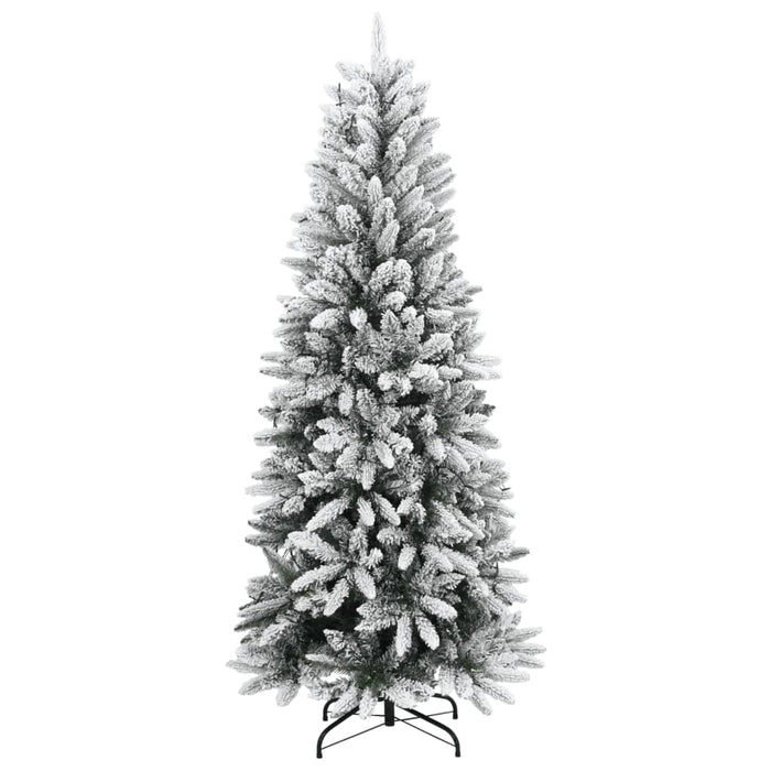 Albero di Natale Artificiale con Neve Floccata e LED in diverse dimensioni e materiali