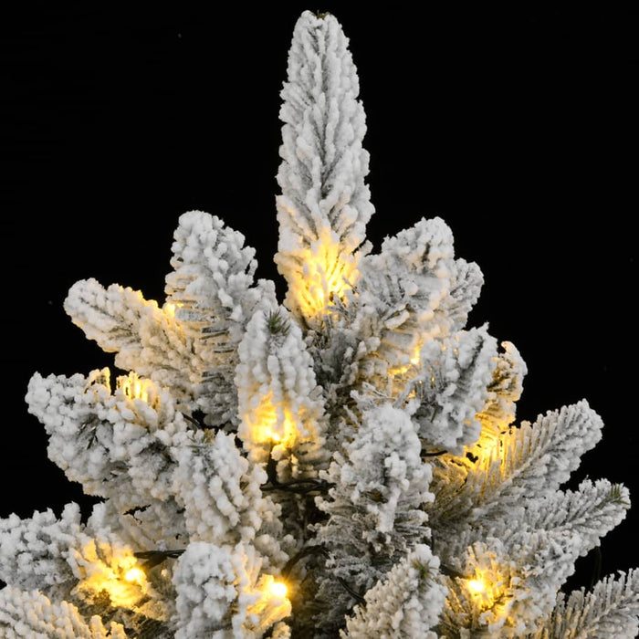 Albero di Natale Artificiale con Neve Floccata e LED in diverse dimensioni e materiali