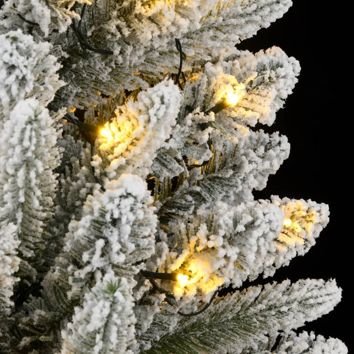 Albero di Natale Artificiale con Neve Floccata e LED in diverse dimensioni e materiali