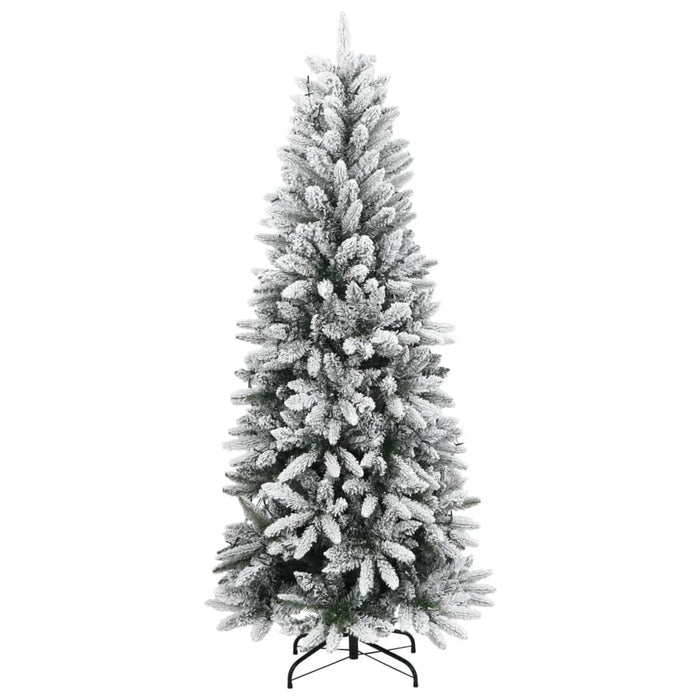 Albero di Natale Artificiale con LED e Neve Floccata