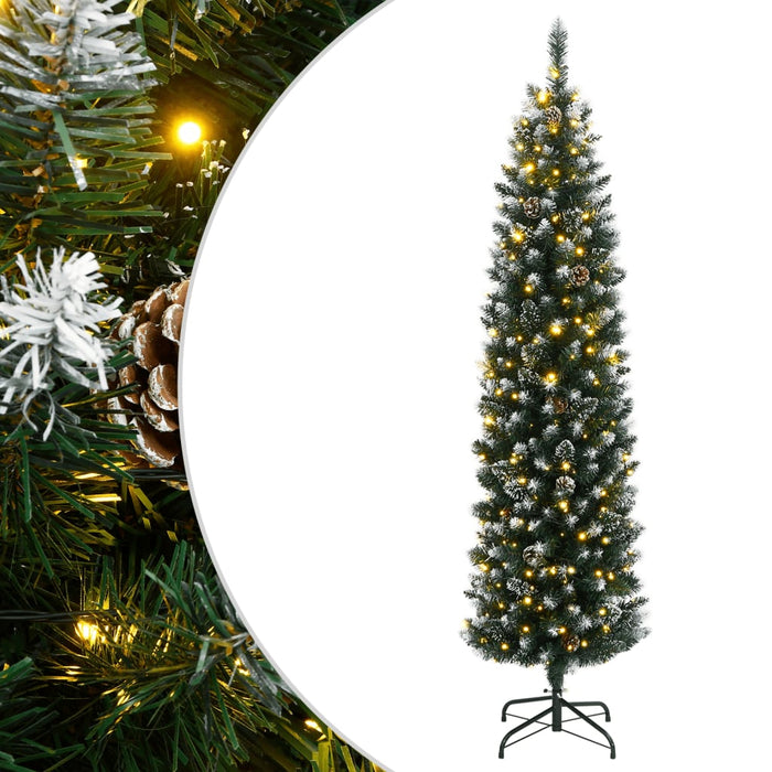 Albero di Natale Artificiale Sottile con LED