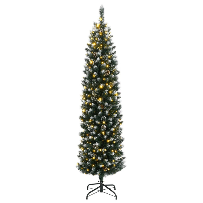 Albero di Natale Artificiale Sottile con LED