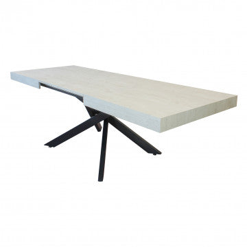 Tavolo allungabile piano MDF melaminico effetto legno 160/240 x 90 cm