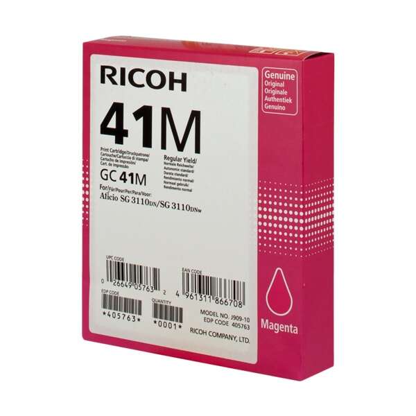 Ricoh GC41 Magenta Cartuccia Gel Originale - 405763