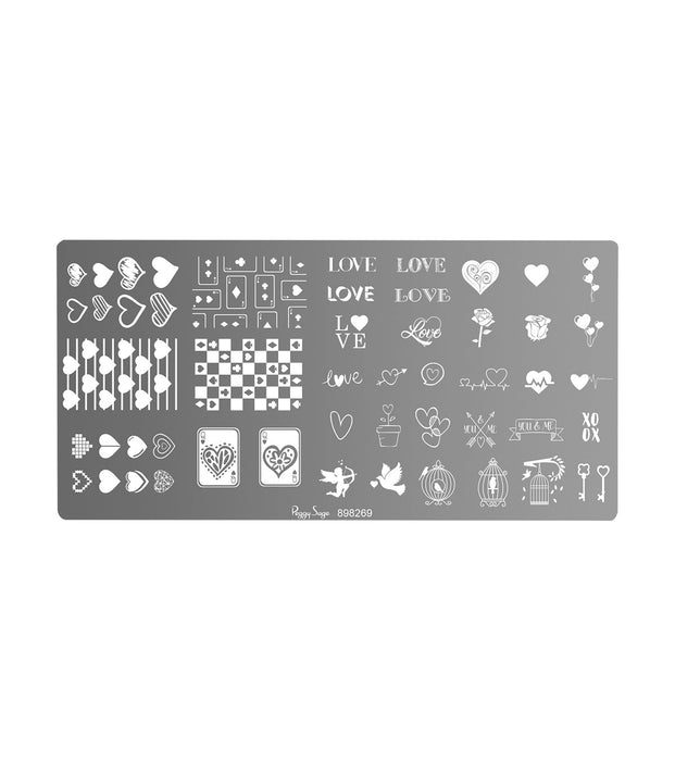 PEGGY SAGE  TAVOLA DI STAMPING NAIL ART LOVE