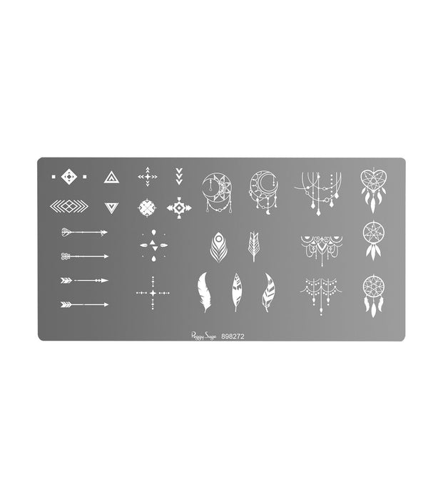 PEGGY SAGE  TAVOLA DI STAMPING NAIL ART ETHNIC