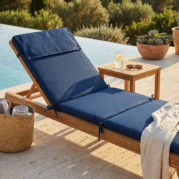 Cuscino lettino sfoderabile idrorepellente poliestere 59x194,5x4 cm