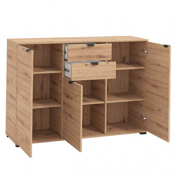Mobile in truciolare bilaminato rovere chiaro 135x40x95 cm