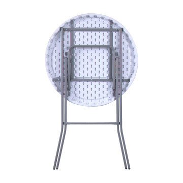 Tavolo catering alto diametro 80 cm, struttura metallo verniciato grigio
