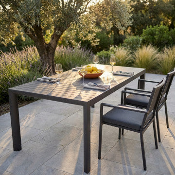 Tavolo alluminio estensibile 160/240 x 100 cm, altezza 74 cm