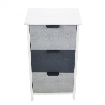 Mobiletto in legno con 3 cassetti, dimensioni 34x25x60,5 cm