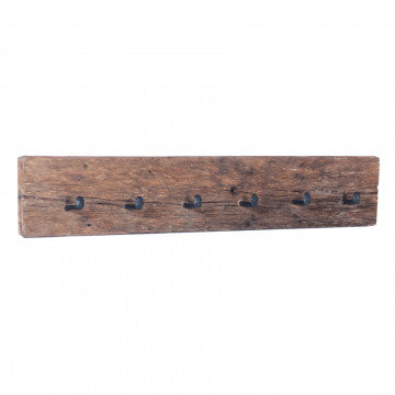 Appendiabiti in legno riciclato, 90 cm lunghezza, profondità 8 cm
