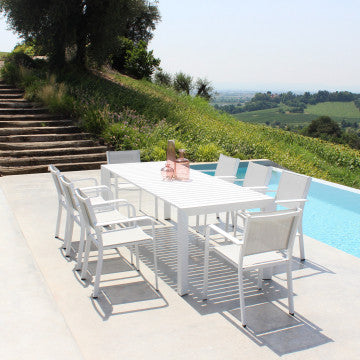 Tavolo allungabile struttura alluminio verniciato 180/235x90x75 cm