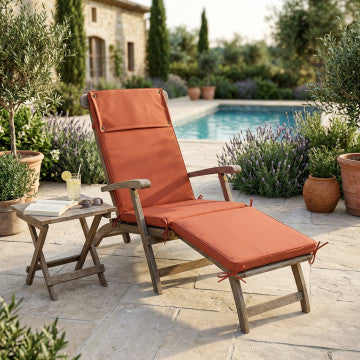 Cuscino rettangolare sfoderabile in poliestere idrorepellente 49x175 cm