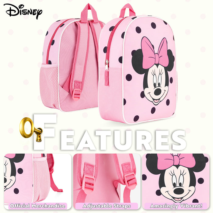 Zainetto Disney bambina: Stitch, Frozen, Minnie; per asilo e viaggi; rosa Minnie.