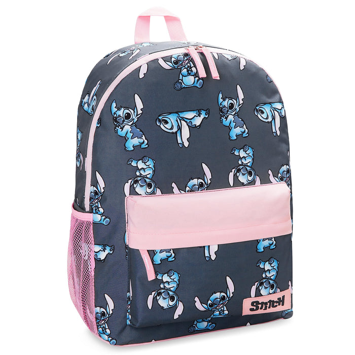 Disney Zaino da Bambina Ragazza Stitch Ufficiale (Blu/Rosa)