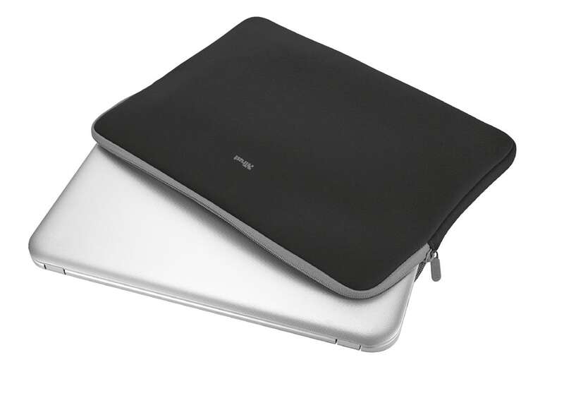 Trust Primo Custodia per Laptop fino a 15.6" - Scomparto Imbottito - Morbida e Leggera - Neoprene Viscoelastico - Colore Nero