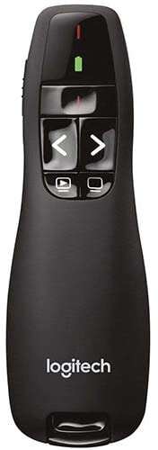 Logitech R400 Presentatore Laser Wireless - Raggio d'Azione 15m - Colore Nero