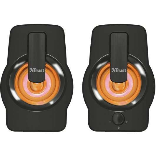 Trust Gemi Altoparlanti USB 2.0 12W - Illuminazione RGB - Controllo del Volume - Cavo da 1.40m - Colore Nero