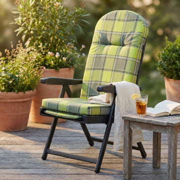 Sdraio carrello in acciaio e tessuto multicolor verde grigio 14,8 kg