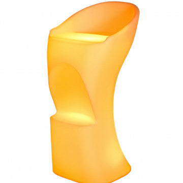 Sgabello luminoso in polietilene, ricaricabile USB, 40x45x80 cm