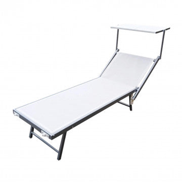 Lettino Rimini Alluminio Blu Regolabile 183x61x38h cm