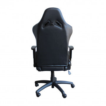 Poltrona gaming in poliuretano rosso e nero, altezza regolabile 121-129 cm