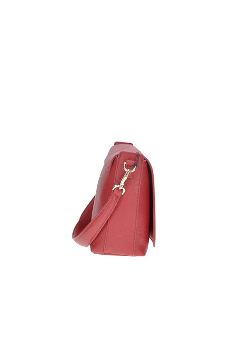 Valentino Bags Borsa A Spalla In Ecopelle Con Chiusura A Patta E Logo Frontale Tracolla In Tessuto 27x20x11 Cm