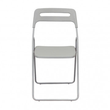 Sedia impilabile in polipropilene grigio chiaro 40x43x78 cm peso 3,25 kg