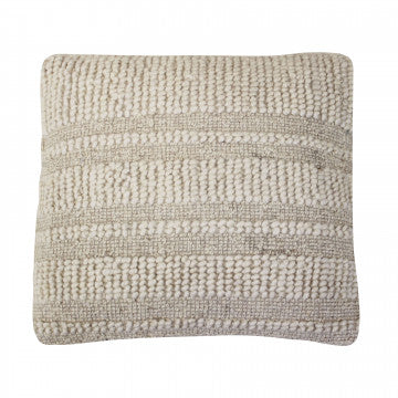 Cuscino in lana avorio 45x45 cm, altezza 8 cm, peso 1 kg